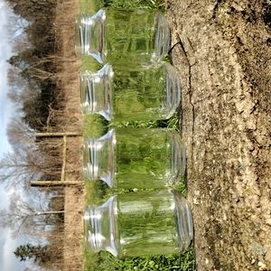 Clear glass jars set of (4)